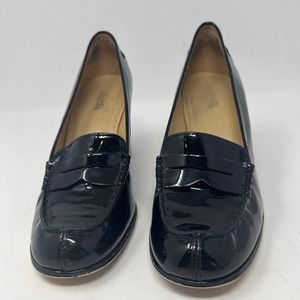 Michael Kors Patent Leather penny loafers with heels women size 7M